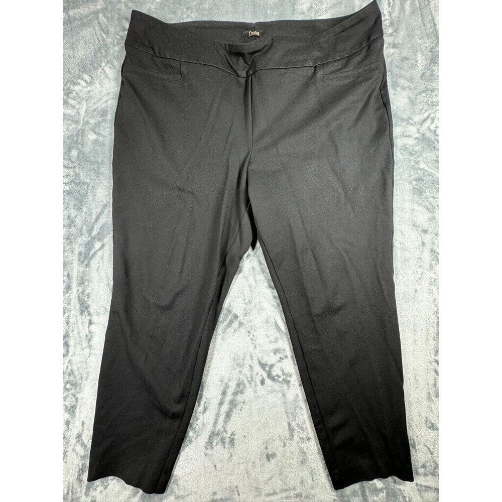 DALIA Womens  Black‎ Stone Narrow Leg Pullon Stretch Dress Pants 2X